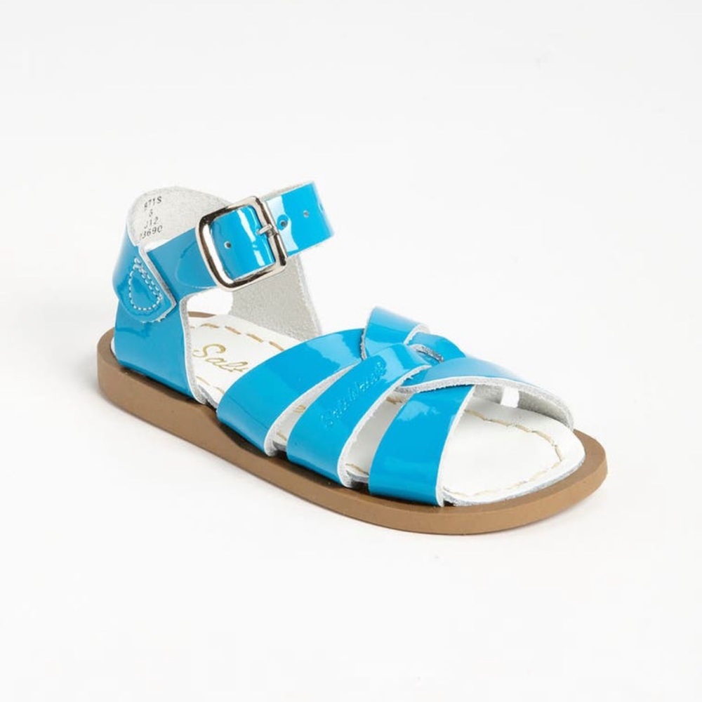 Salt Water by Hoy Patent Leather Sandals {Turquoise} 5